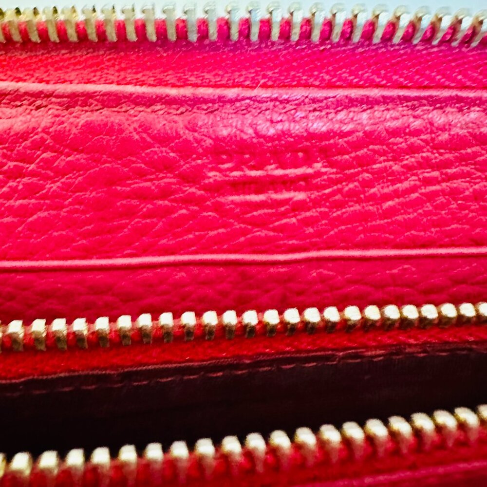 AUTH PRADA PINK TESSUTO NYLON SATCHEL BAG AND LEATHER ZIP-AROUND LONG WALLET SET - Picture 16 of 16